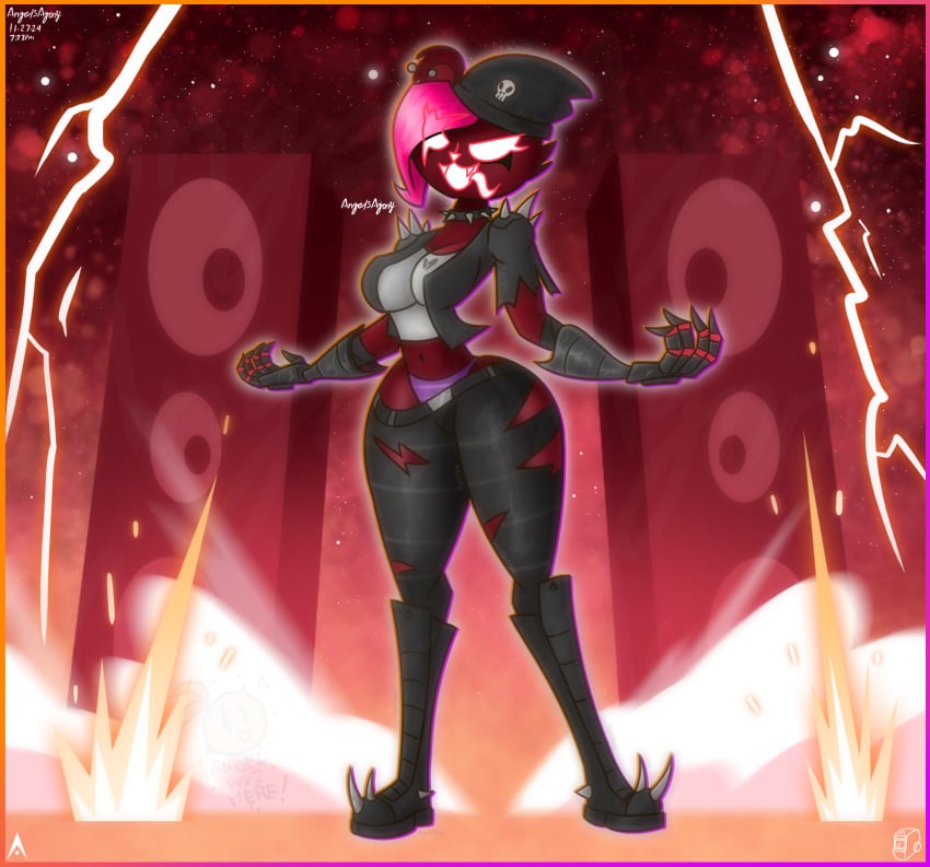 2d 2d_(artwork) agonywelds angelsagony anthro ass beanie big_breast boots breasts emo female fire fortnite fortnite:_battle_royale furry glowing_eyes goth goth_girl looking_at_viewer panties pants_down punk punk_girl punk_team_leader raven_team_leader raven_team_leader_(fortnite) skull smoke speaker spiked_collar spikes striped_panties thick_ass thick_thighs thighs tounge_out underwear wide_hips