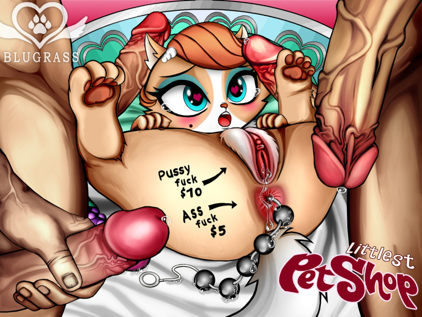 1girls 4boys anal_beads anus ass blugrass brown_fur canine feral fur furry gangbang heart-shaped_pupils human interspecies littlest_pet_shop madame_pom male male_human/female_feral mammal penis pussy tagme uncensored zoophilia