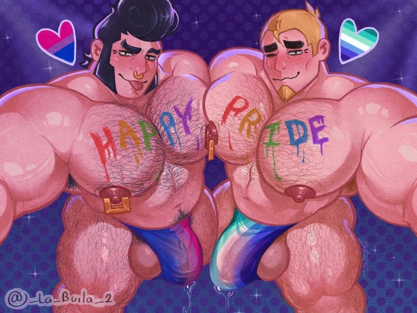 bara big_pecs bisexual bisexual_pride_colors brawl_stars bulge bull_(brawl_stars) gay grom_(brawl_stars) la_burla male male_only mlm mlm_flag muscular muscular_male pride_color_clothing pride_colors pride_month take_your_pick thong