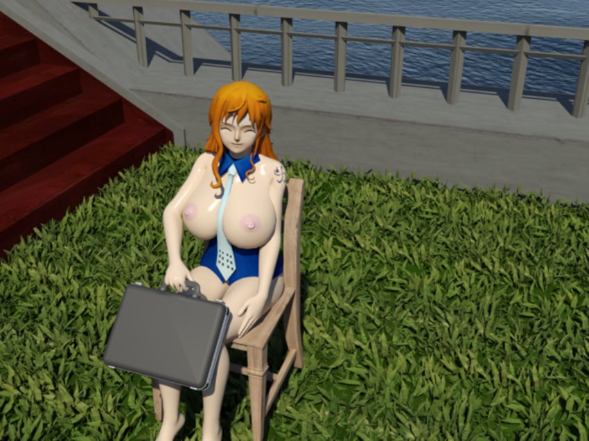 3d female female_only nami novacorporation one_piece solo