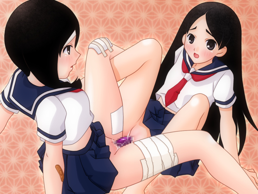 censored kitsu_chiri kobushi_abiru mosaic_censoring pussy sayonara_zetsubou_sensei tagme vaginal_penetration yuri