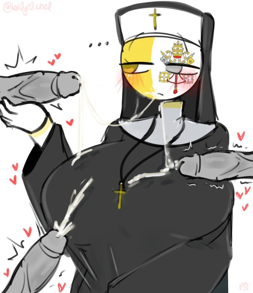 ... 1girls 3boys anonymous_male artist_name artist_signature big_breasts big_cock big_dick big_penis blush christian christian_cross countryhumans countryhumans_girl cross cum cum_on_breasts cum_on_clothes cum_on_face cum_on_upper_body ejaculation female_focus heart heart-shaped_pupils huge_breasts kak0yt0_chel male_focus multiple_boys nun nun_hat nun_outfit penis pope_francis tagme tagme_(artist) trembling_penis twitter_username unenthusiastic vatican vatican_city_(countryhumans) vein veiny_penis