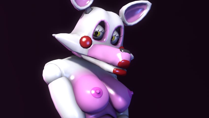 3d 4k bedroom_eyes bust bust_portrait disboi215 five_nights_at_freddy's five_nights_at_freddy's_2 highres mangle_(fnaf) pink_body pink_nipples pinup pushing_breasts_together red_cheeks red_lipstick rosy_cheeks sfm source_filmmaker white_body yellow_eyes