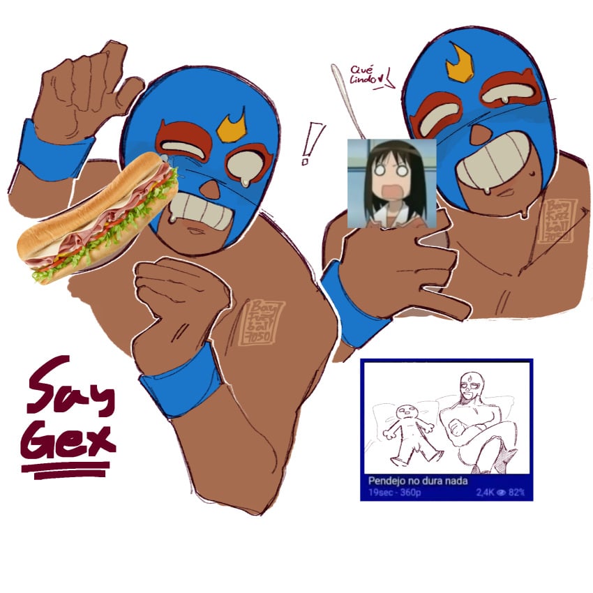 ! bayfuzzball7050 brawl_stars buff_male censored censored_penis dark-skinned_male dark_skin el_primo_(brawl_stars) face_closeup gay gay_sex heavily_censored luchador luchador_mask mask masked masked_male masturbating_other masturbation meme_as_censorship mexican mexican_male muscular_male pendejo say_gex smaller_male smiling smiling_at_partner smiling_at_viewer spanish_text sweatdrop tan_skin teeth toony y/n