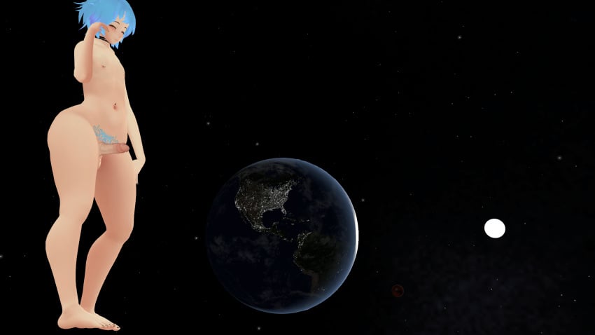 3d_model big_penis bigger_than_earth blue_eyes blue_hair blueysenpai cock cock_out earth femboy naked solo throbbing_penis virtual_reality vr vrchat vrchat_avatar