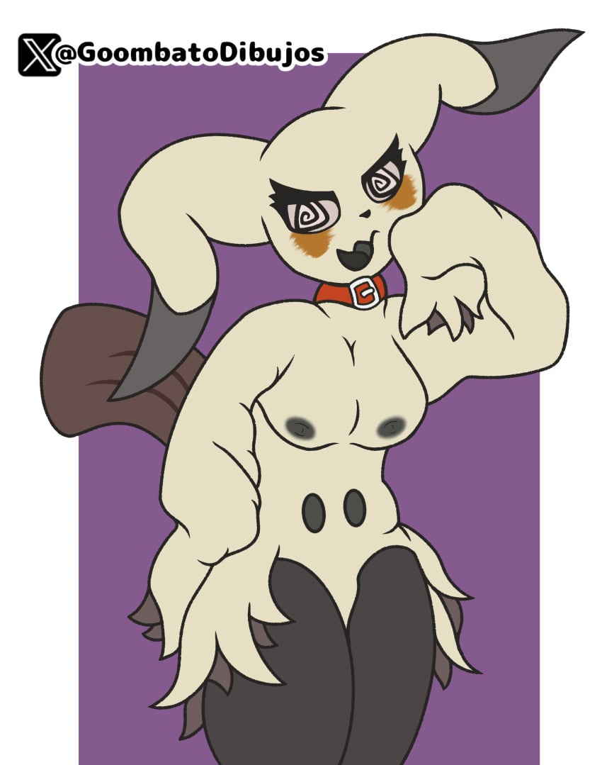 absurd_res anthro breasts fan_character female generation_7_pokemon goombato_dibujos hi_res mimi_(sealer4258) mimikyu nintendo pokemom pokemon pokemon_(species) solo