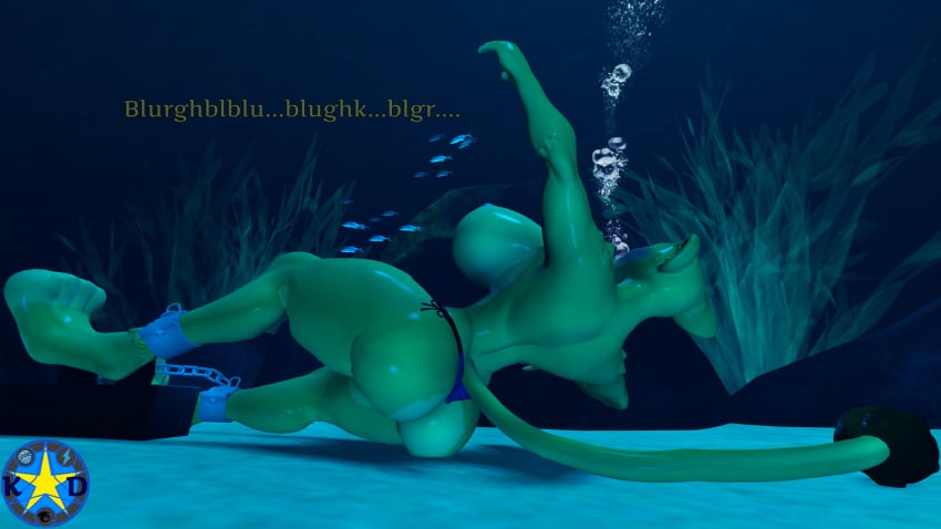 1girls 3d 3d_(artwork) air_bubbles alternate_version_available ankle_cuffs anthro asphyxiation ass big_ass bikini_bottom bikini_bottom_only blue_blush blue_swimsuit blush bondage bubble_butt bubbles cuff_(restraint) dat_ass disney drowning female furry kami_dragon lion losing_consciousness nala non_fatal ocean paws peril random1985 restrained sea side-tie_bikini_bottom sideboob solo source_filmmaker story_at_source swimsuit tail the_lion_king thong topless trapped underwater water weight