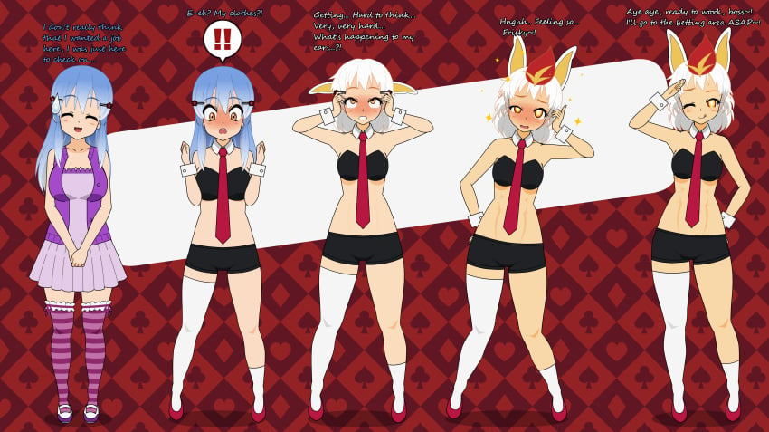 1girls ?! anthro ball big_breasts blush breast_expansion breasts cinderace dialogue female female_focus female_only football_(ball) hair hi_res human human_to_anthro kisekae lagomorph mammal navel nintendo nipples open_mouth paintednecroz pokémon_(species) pokemon pussy red_eyes red_hair red_nose sequence simple_background solo solo_female solo_focus species_transformation spiral_eyes teeth transformation video_games white_body