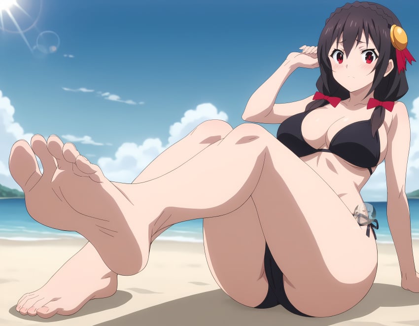 1girls ai_generated arisato_yu bikini female female_only kono_subarashii_sekai_ni_shukufuku_wo! light-skinned_female solo yunyun_(konosuba)