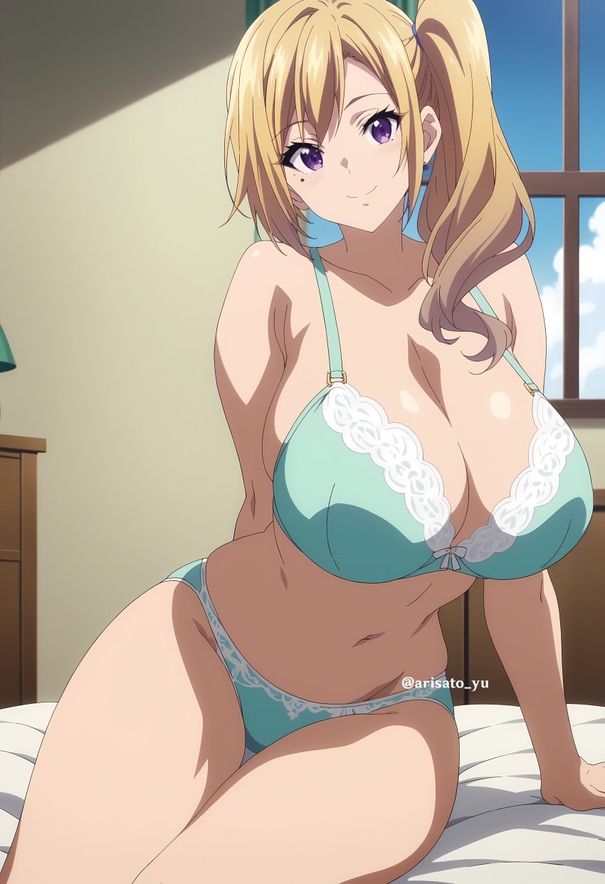 ai_generated arisato_yu kawakami_mai light-skinned_female musaigen_no_phantom_world underwear