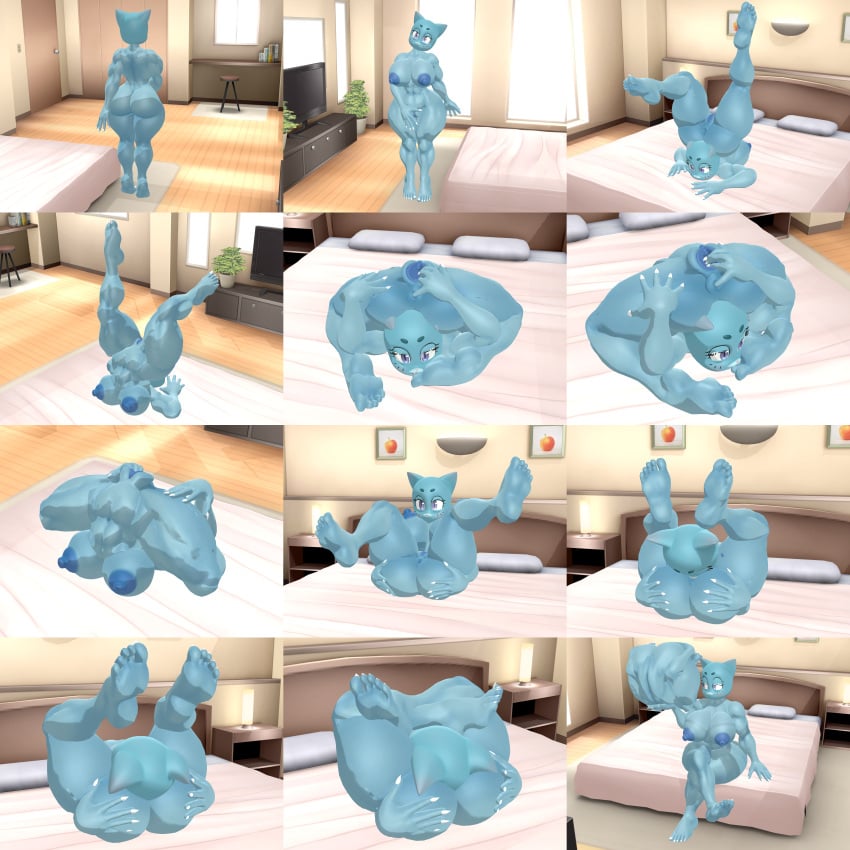 3d_(artwork) absurd_res anthro autocunnilingus balled_up cartoon_network contortionism digital_media_(artwork) female flexible hi_res humanoid masturbation mikumikudance_(artwork) nicole_watterson oral oral_masturbation pezho solo the_amazing_world_of_gumball vaginal_masturbation vaginal_penetration