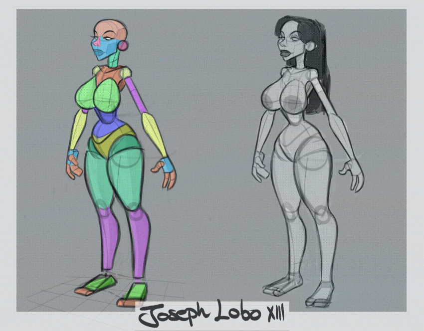 2d 2d_(artwork) 2d_artwork big_areola big_ass big_breasts big_butt big_nipples big_thighs busty busty_female digital_media_(artwork) drawing drawn nude oc ocs zbrush