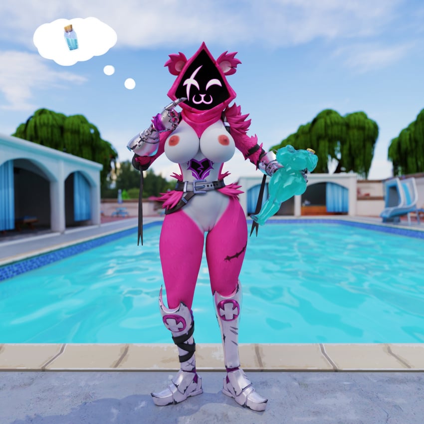 3d 3d_render big_breasts breasts cleavage female fortnite furry nipples notsafeforgek raven_team_leader tagme thick_thighs wide_hips