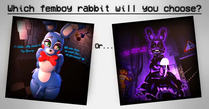2boys 3d 3d_(artwork) animatronic animatronic_male balls big_balls big_butt big_penis blue_body femboy five_nights_at_freddy&#039;s five_nights_at_freddy&#039;s_2 fnaf fnaf_2 glowing_eyes green_eyes machine penis penis_out penis_size_difference phynitron rabbit rabbit_boy rabbit_ears robot robot_boy robot_penis scottgames shadow shadow_bonnie shadow_bonnie_(fnaf) source_filmmaker_(artwork) standing toy_bonnie_(fnaf)