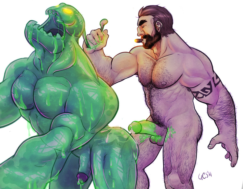 2boys gay human league_of_legends malcolm_graves male male_only monster riot_games slime yaoi zac