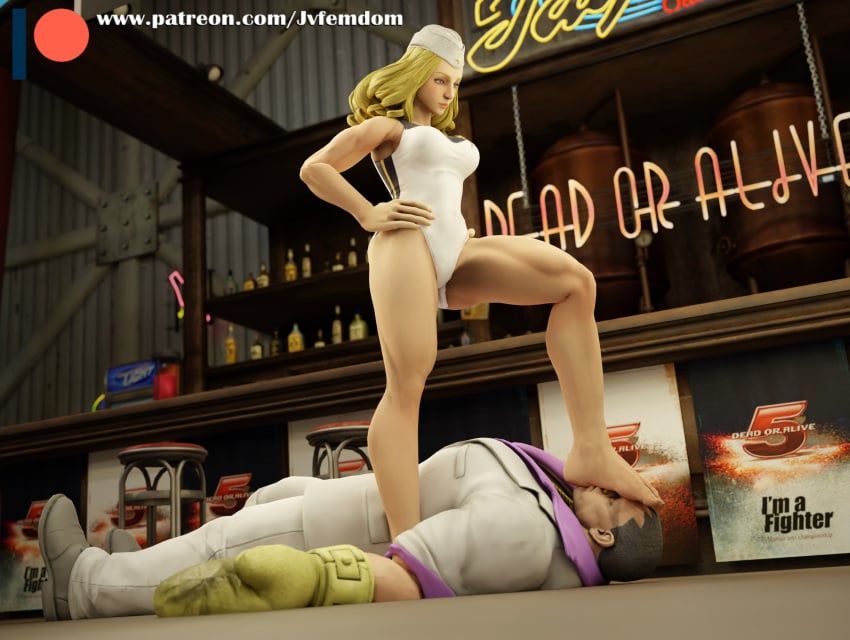 3d 3d_(artwork) absurd_res asphyxiation balrog bare_legs barefoot beat_up beaten blender blonde_hair cap capcom defeated dominant dominant_female domination dominatrix feet feet_fetish feet_on_face female_domination femdom fight foot_fetish foot_focus foot_on_face foot_on_head hand_on_hip helpless highres jvfemdom kolin legs long_hair shaved_head smothering stepped_on stepping_on_face stepping_on_head stomp stomping street_fighter street_fighter_iii street_fighter_iii:_3rd_strike street_fighter_iii_(series) street_fighter_v swimsuit swimwear thighs toes trample trampling