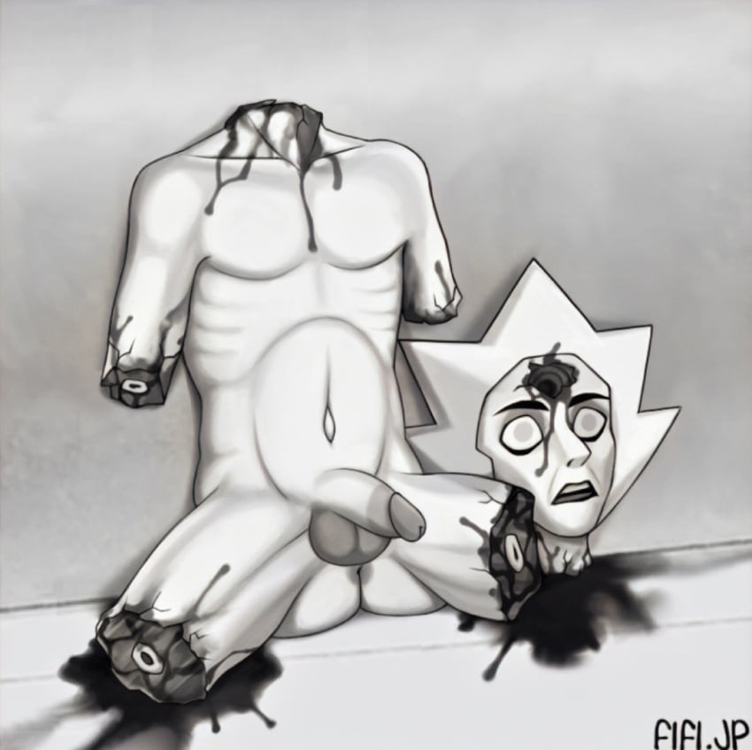 artist_request cursed_image death fifi.jp fifijp gore gross guro male_death male_only mutilation rule_63 solo steven_universe sturvagoom tagme watermark what what_the_fuck_is_this white_diamond_(steven_universe)