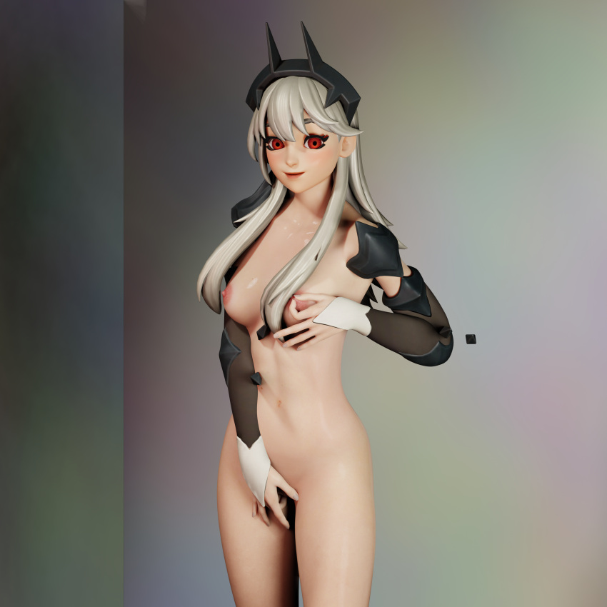 1girls 3d big_eyelashes blender blender_(software) blender_eevee blush blushing_at_viewer crown female female_only finger_fuck fingering fnporn4evr fortnite grey_fingernails grey_nails lexa_(fortnite) looking_at_viewer masturbation navel oil oiled oiled_body oiled_breasts oiled_skin photoshoot pinching_nipples princess_lexa_(fortnite) rainbow_background realistic_breast_size realistic_proportions red_eyes red_lips shiny_skin shoulder_pads simple_background skinny sleeves small_breasts small_nipples teenage_girl teenager thick_eyelashes thin_waist white_hair