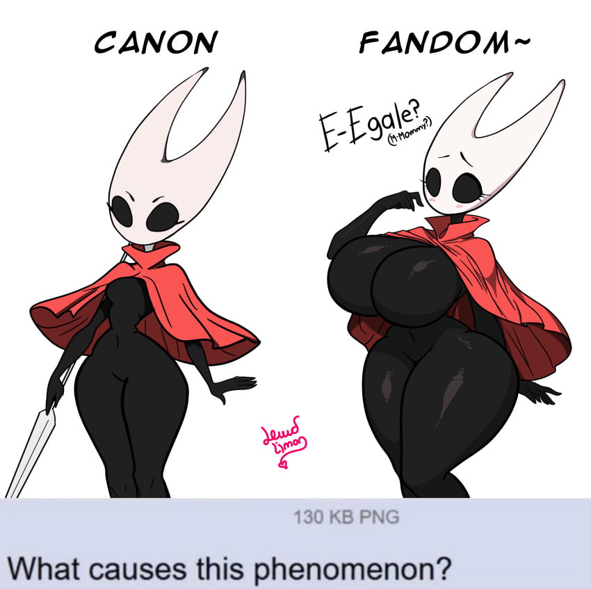 1female 1girls 2d 2d_(artwork) 2d_artwork big_breasts bimbofication black_body black_skin breasts canon_vs_fanon cape cape_only clothing color comparing comparison digital_drawing_(artwork) digital_media_(artwork) eyelashes female functionally_nude functionally_nude_female funny hollow_knight hollow_knight:_silksong hornet_(hollow_knight) horns horns_girl huge_breasts lewdlimon meme motion_lines silly simple_background skimpy solo solo_female talking talking_to_self text thick thick_hips thick_thighs thin_waist voluptuous voluptuous_female white_background wide_hips