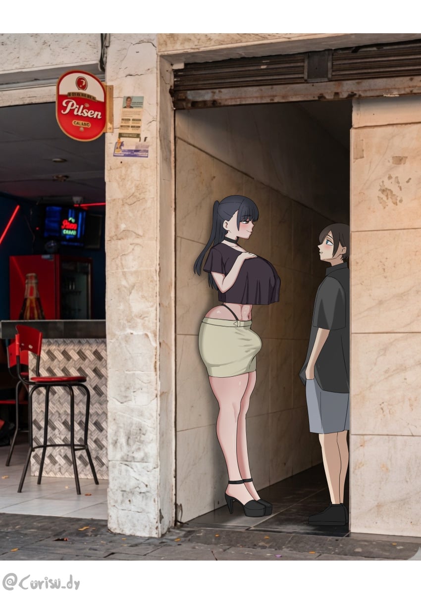a_chance_encounter alleyway_milf_(meme) big_ass big_breasts big_thighs boku_no_kokoro_no_yabai_yatsu colombia futa_on_male futanari ichikawa_kyoutarou kurisu_dy medellin,_colombia yamada_anna