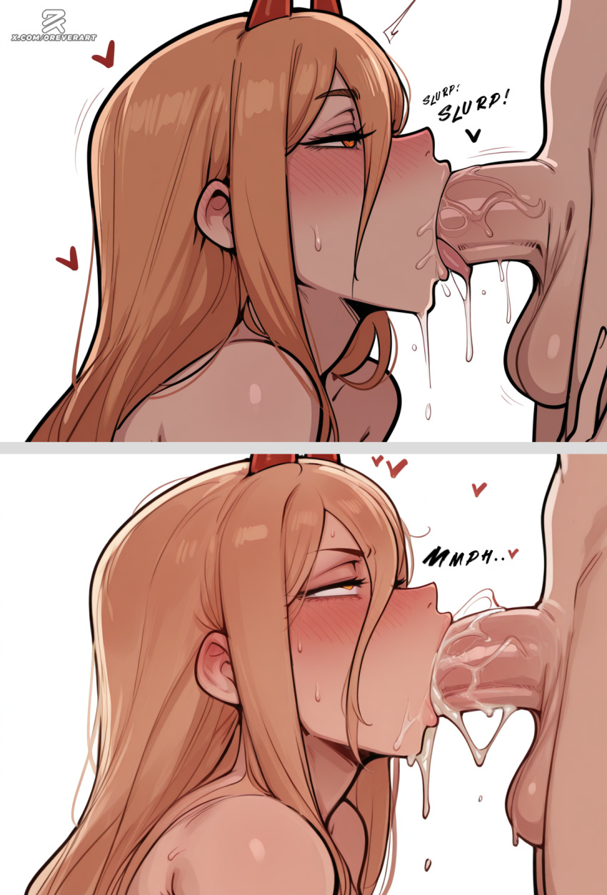 0rever 1boy 1boy1girl 1girls 2025 ai ai_assisted ai_generated blonde_hair blowjob chainsaw_man clothed clothed_sex cum cum_in_mouth cum_inside deepthroat female female_focus power_(chainsaw_man) saliva sloppy tagme yellow_eyes