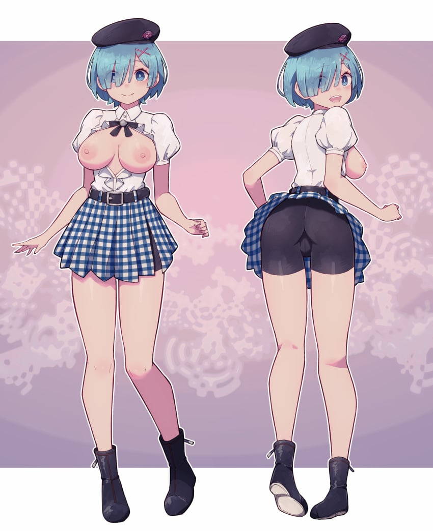 lamb-oic029 nipples re:zero_kara_hajimeru_isekai_seikatsu rem_(re:zero) tagme tits_out