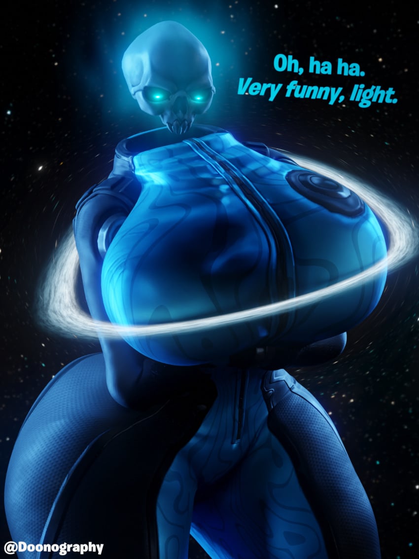 1girls 3d astronaut_suit astronauts black_hole blender_(software) dialogue doonography eternal_wanderer fortnite fortnite:_battle_royale giantess gigantic_ass gigantic_breasts hands_under_breasts huge_ass huge_breasts spacesuit text thick_thighs