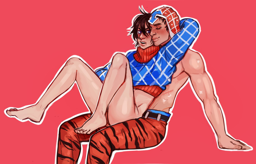 2boys gay guido_mista jojo's_bizarre_adventure male male/male male_only narancia_ghirga vento_aureo yaoi