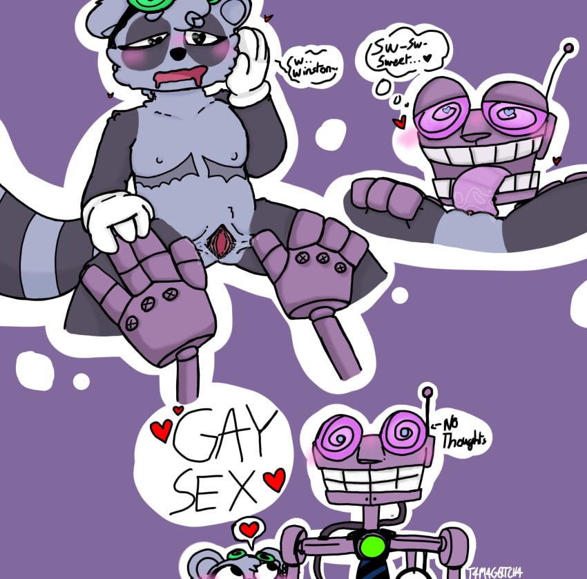 cog_(toontown) cuntboy furry gay intersex licking_pussy nude nude_male pussy pussy_eating pussy_juice raccoon raccoon_boy raccoon_humanoid robot robot_joints robot_on_anthro size_difference toon_disney toontown_corporate_clash toontown_online toony top_surgery_scars winston_byrd(toontown:corporate_clash)