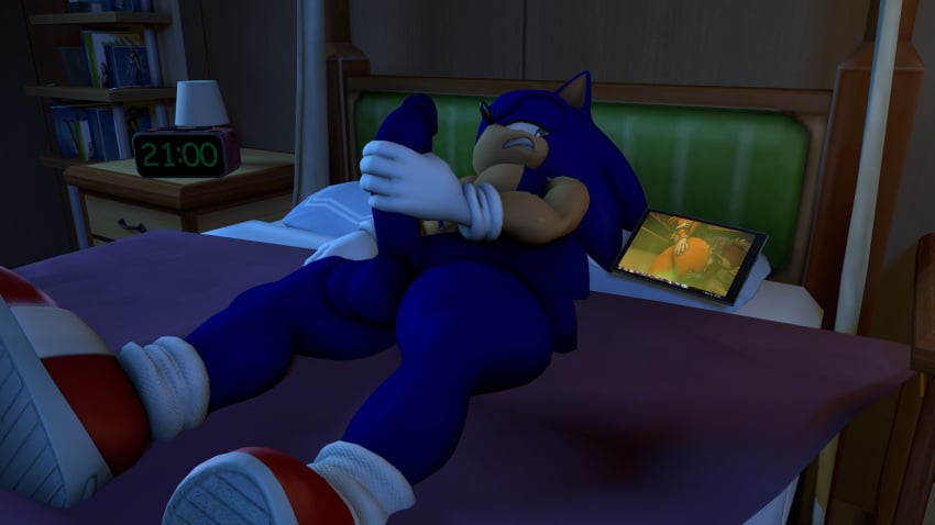 anthro big_penis big_thighs chip_(sonic) doppoarts fart fart_cloud fart_fetish farting furry hedgehog huge_thighs jerking_off male_fart male_only sega sonic_(series) sonic_the_hedgehog sonic_the_hedgehog_(series) tails thick_thighs