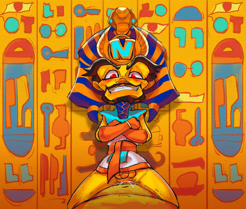 2boys alternate_costume anal ankha_ride_(minus8) clothed_sex crash_(series) crash_team_racing crash_team_racing_nitro-fueled doctor_neo_cortex egyptian egyptian_clothes faceless_male folded_arms gay male male_only meme navel penis sex short_male should_not_exist skinny toony ugly_man yaoi zlobnoforka