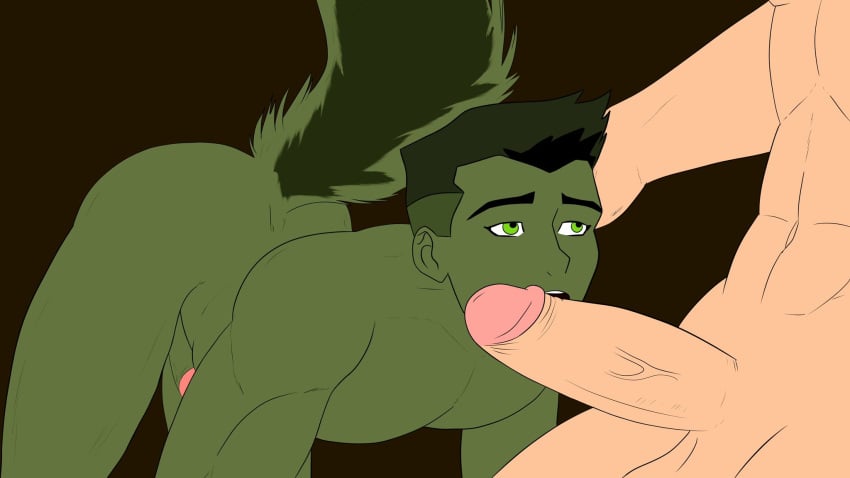 beast_boy beast_boy_(young_justice) blowjob blowjob_face brion_markov dc dc_comics gay gay_domination gay_sex green green_body green_eyes green_hair green_skin novan_(art) nsfw yaoi young_justice:_outsiders young_justice:_phantoms