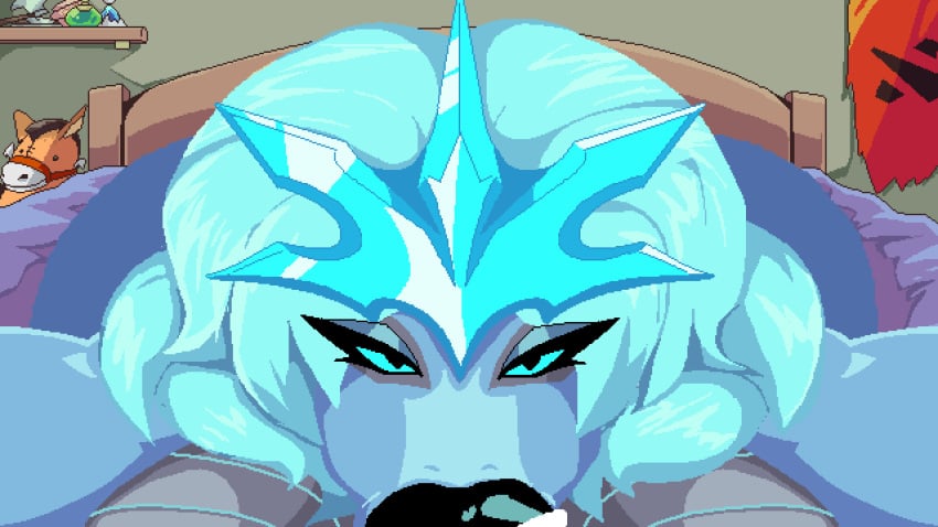 animated auroth_the_winter_wyvern blowjob cumshot fattmana pixel_art tongue