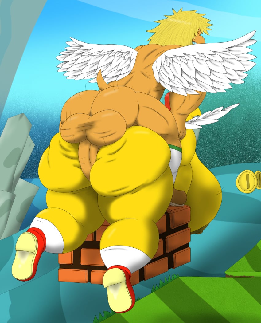 alythewolfcat anthro ass balls big_balls big_breasts big_butt big_penis breasts brick_block bubble_butt clothing coin duo female footwear footwear_only genitals hi_res huge_balls huge_breasts huge_butt huge_cock hyper hyper_breasts koopa koopa_paratroopa koopa_troopa male male/female mario_(series) mario_bros mostly_nude muscular muscular_male nintendo paper_mario parakarry penis scalie shell-less shoes shoes_only thick_thighs wings