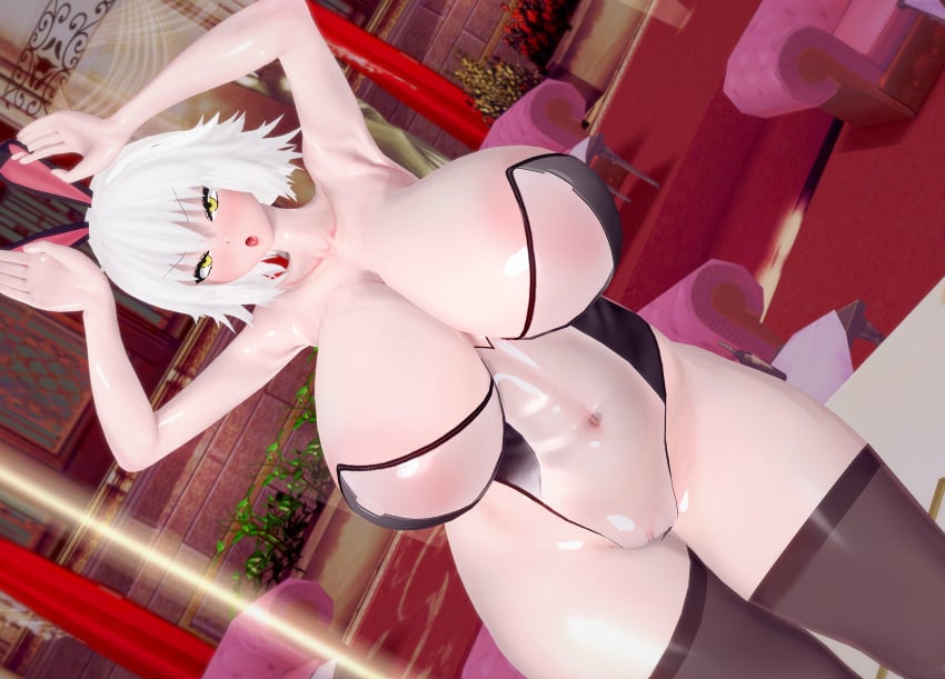 1girls armpits big_breasts big_thighs blush breasts bunny_ears bunny_girl bunnysuit busty fate/grand_order fate_(series) female female_only huge_breasts huge_thighs jeanne_alter koikatsu large_breasts large_thighs navel pussy short_hair thick_thighs thighs voluptuous white_hair yellow_eyes zangoro