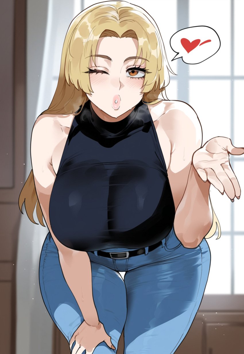 ai_generated blonde_female blonde_hair creamy_ai female female_only jujutsu_kaisen light-skinned_female light_skin long_hair solo tagme yuki_tsukumo