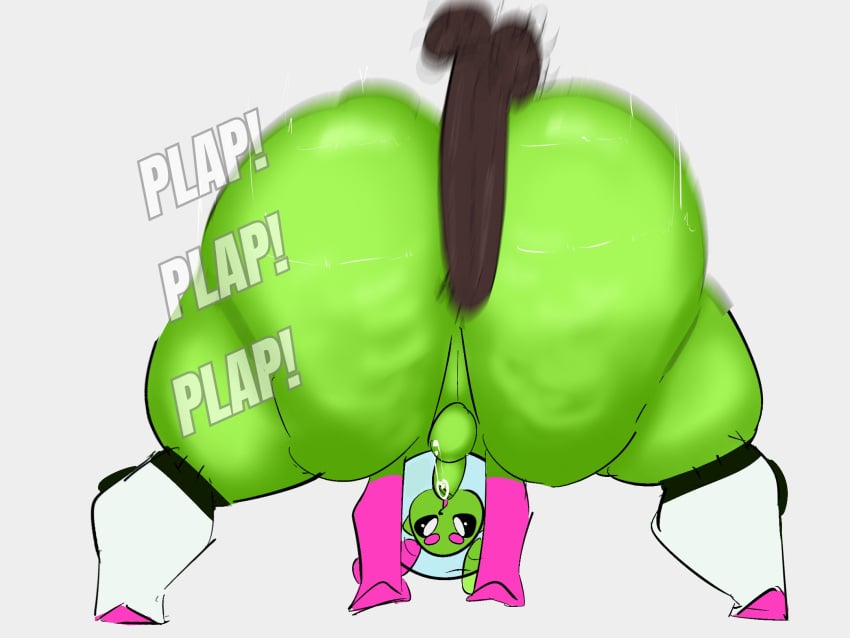 ahe_gao alien all_fours anal anal_sex antennae ass_bigger_than_head ass_up dark-skinned_male disembodied_penis eyes_rolling_back face_down_ass_up femboy greaseyhair green_skin huge_ass huge_cock large_ass male nonbinary penis penis_size_difference plap precum rear_view shaking size_difference small_penis sploot_(unknownspy) tiny_penis wobbling_ass