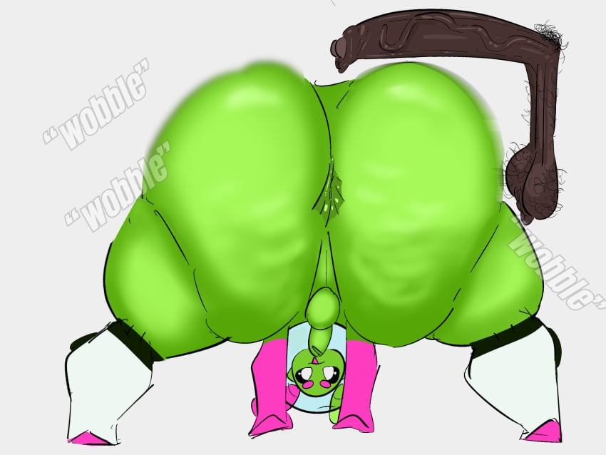 alien all_fours antennae ass_bigger_than_head ass_up dark-skinned_male disembodied_penis face_down_ass_up femboy greaseyhair green_skin huge_ass huge_cock large_ass male nonbinary penis penis_size_difference rear_view shaking size_difference small_penis sploot_(unknownspy) tiny_penis wobbling_ass