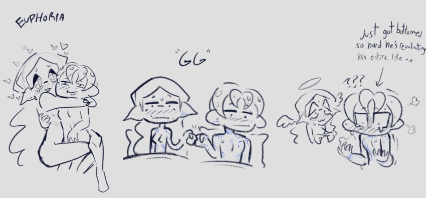 english_text inkling_girl maddeningtrash octoling_boy original_characters splatoon