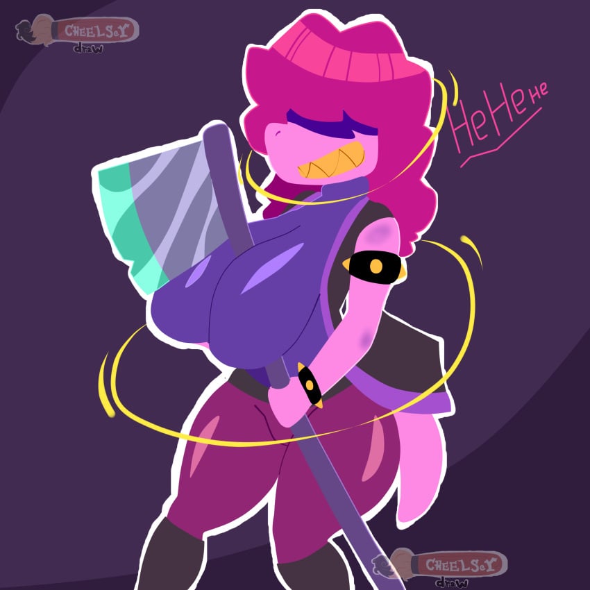 big_ass big_breasts breasts cheelseydraw deltarune dinosaur_girl female susie_(deltarune)