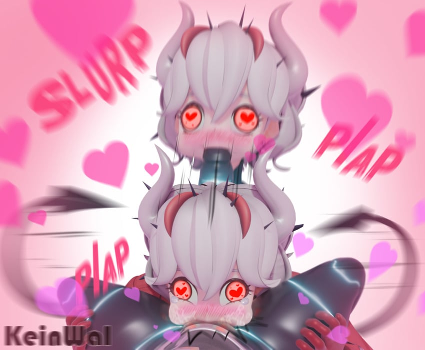 1boy 1female 1femboy 1girls 1male 3d 3d_(artwork) 3d_model 3d_render beelzebub_(helltaker) deep_blowjob deep_throat deepthroat deepthroat_no_hands demon demon_girl demon_horns demon_tail female gold_(character) happy happy_sex heart heart-shaped_pupils heart_eyes heart_symbol helltaker kein_wal oral robot robot_boy robot_femboy robot_penis tagme