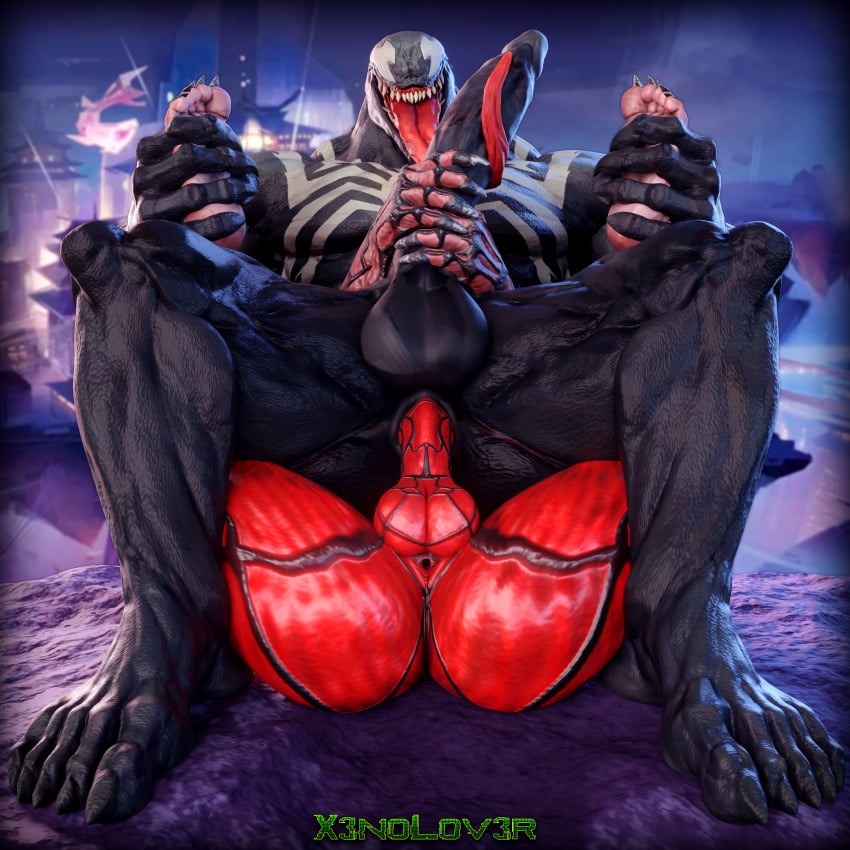 2boys 3d_(artwork) alien anal_sex big_ass big_balls big_butt big_penis carnage_(marvel) erection gay hi_res humanoid male male/male male_only marvel marvel_comics marvel_rivals muscular muscular_male nude penetration penis sex symbiote thekidxeno venom venom_(marvel) venom_(marvel_rivals)