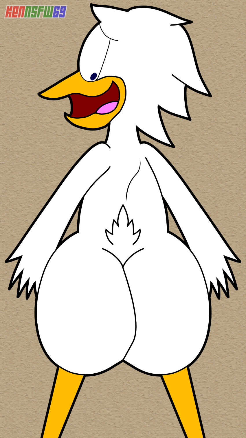 ass avian big_ass big_butt bird bubble_ass bubble_butt butt_cheeks charlie_panera completely_naked completely_naked_male completely_nude completely_nude_male cute duck fat_ass fat_butt from_behind furry_only giant_ass giant_butt kenmazu95 naked nervous nude tail toony white_feathers