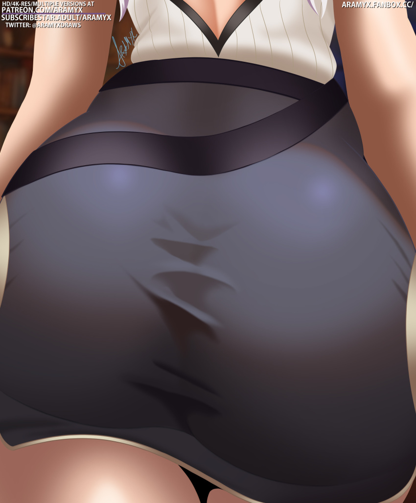 1girls aramyx ass_focus back_view big_ass female_only fire_emblem fire_emblem_awakening huge_ass lower_body robin_(fire_emblem) robin_(fire_emblem)_(female) thick_thighs tight_fit wide_hips