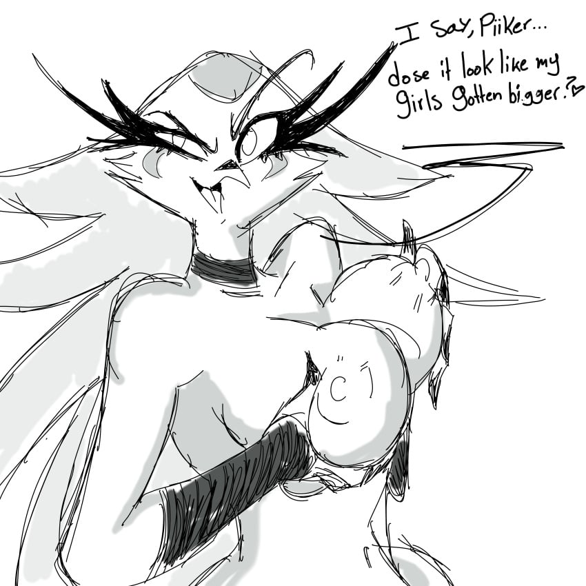 absurd_res anthro aptom7747 avian bird breasts demon female helluva_boss hi_res milf nipples owl owl_demon solo stella_(helluva_boss)