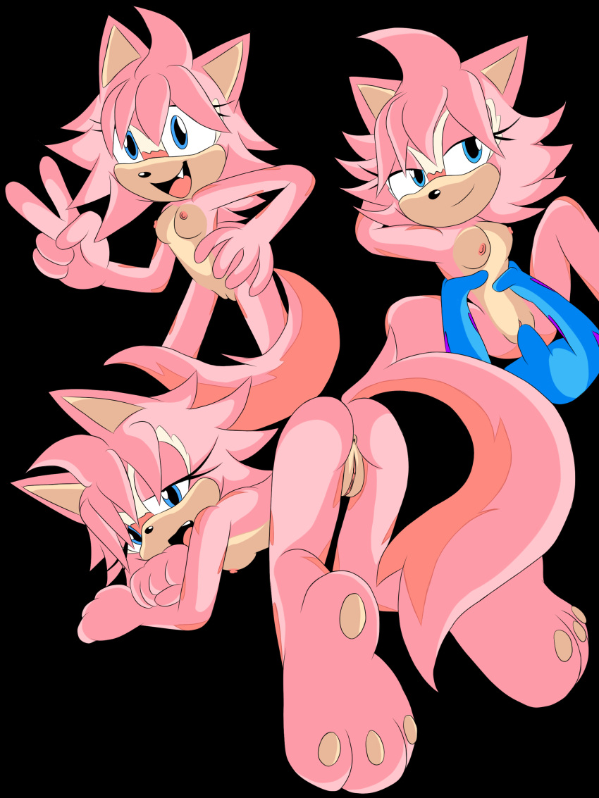 1girls anthro breasts eileen_the_wolf fan_character fangs female j_nsfw looking_at_viewer nude original_character pussy solo sonic_(series) sonic_oc tagme teeth