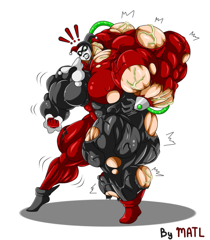 abs batman_(series) biceps breasts dc dc_comics female female_only harley_quinn harley_quinn_(classic) hyper_muscles matl muscles muscular muscular_arms muscular_female muscular_legs muscular_thighs pecs