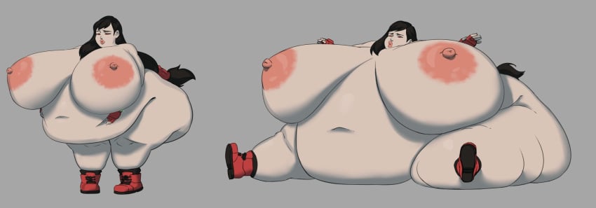 1girls 1oddbear belly blob breast_expansion breasts final_fantasy final_fantasy_vii huge_breasts huge_thighs hyper_belly morbidly_obese thighs tifa_lockhart ussbbw weight_gain