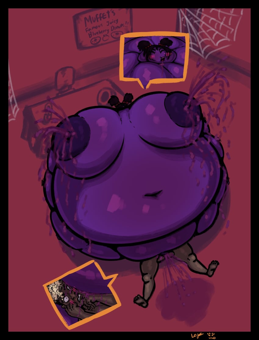 big_breasts blueberry_inflation breasts female huge_breasts sex str0gg sunken_head sunken_limbs thick_thighs wide_hips