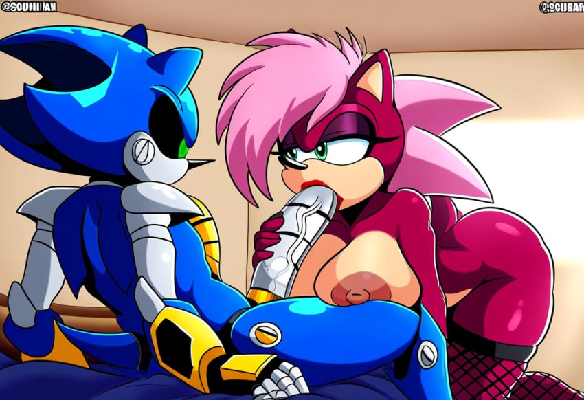 ai_generated ass breasts deepthroat metal_sonic oral penis sex sonia_the_hedgehog sonic_(series) sonic_the_hedgehog_(series) straight